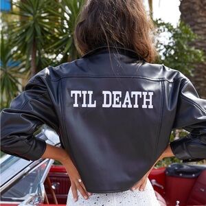 ‘Til Death’ 12th Tribe Black Leather Jacket